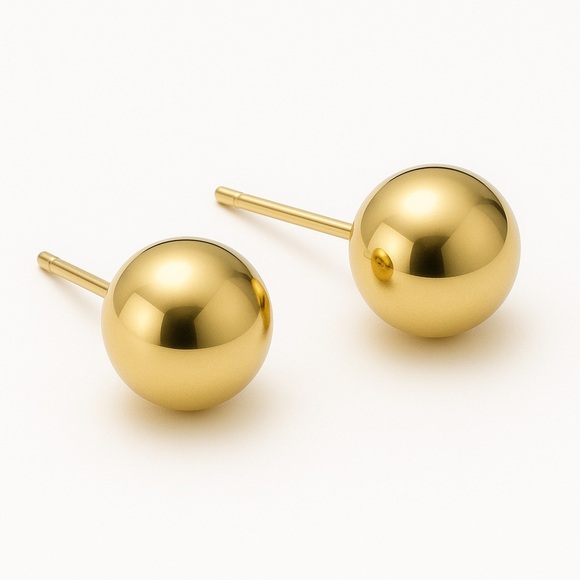 Classic Gold Stud Earrings ⚜️ - Picture 1 of 11